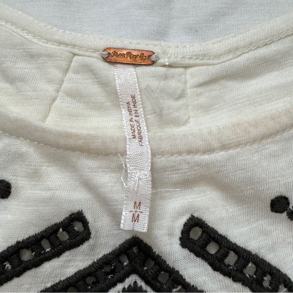 Free People Medium White Toosaloosa Slub Meadows Midi Dress ~Beach Boho Festival - Picture 8 of 9